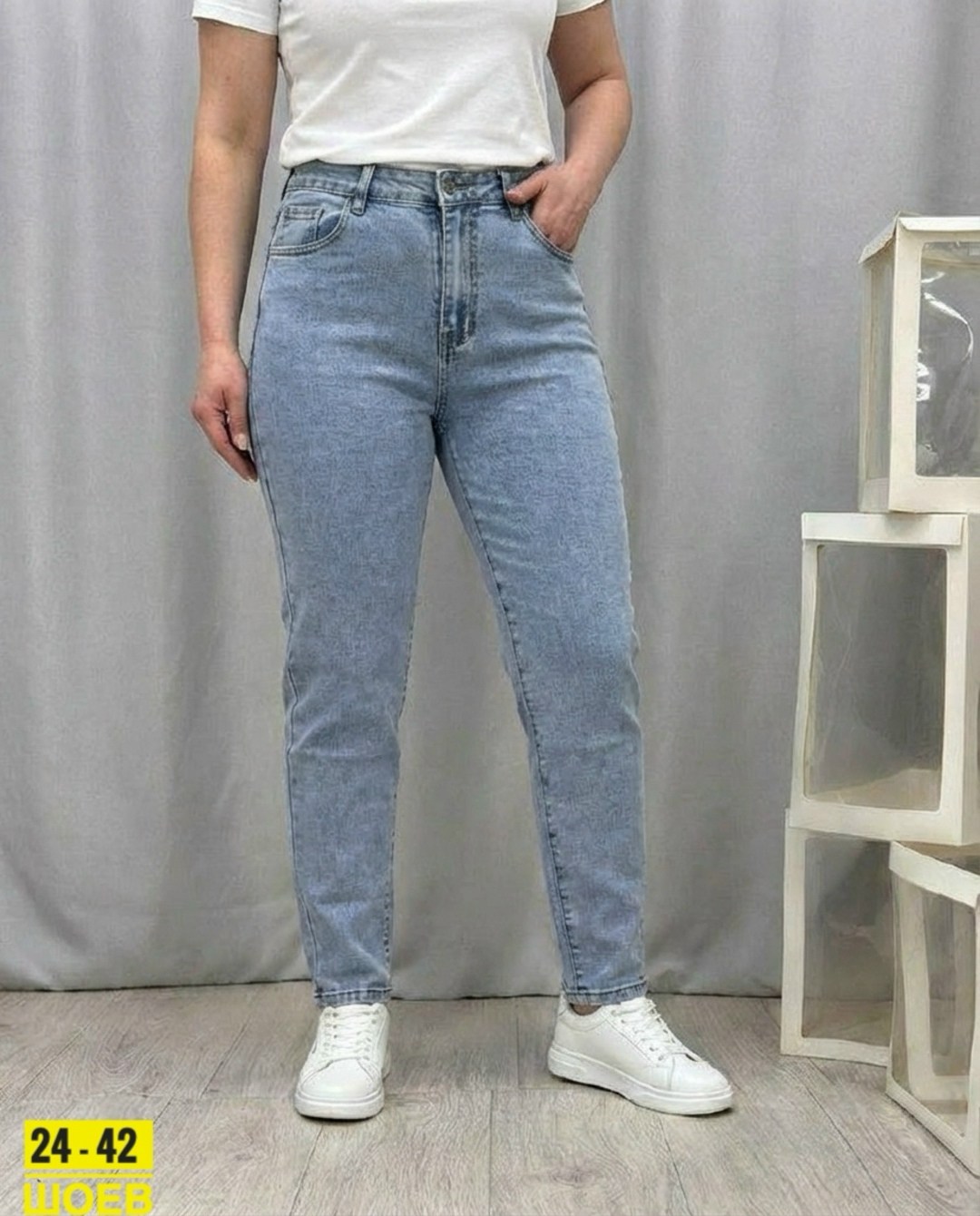 джинсы женские,джинсы мом,джинсы,джинсы женский look of young голубой бананы мом,женские джинсы мом