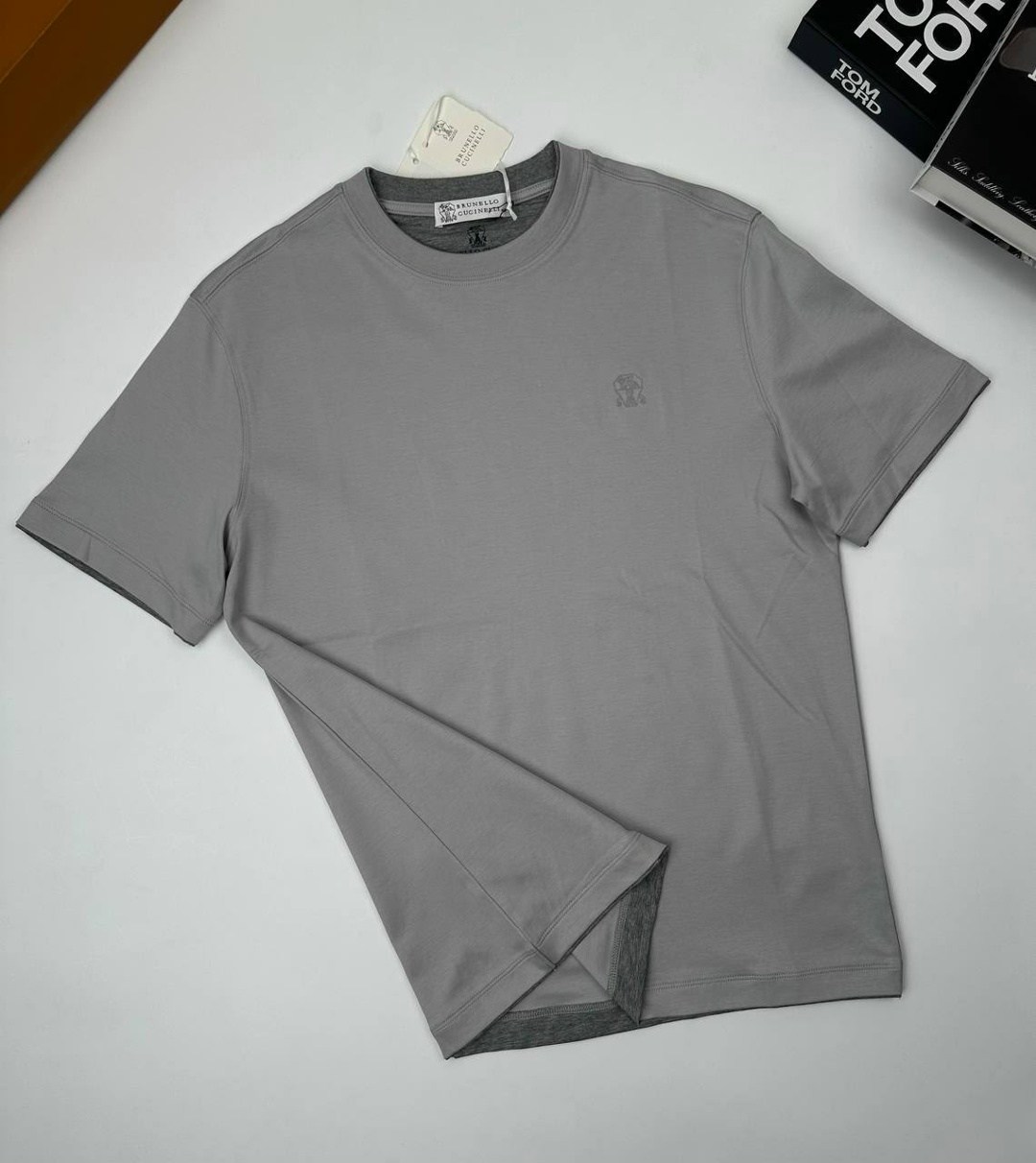 мужская футболка,мужские футболки brunello cucinelli,футболка,серая футболка