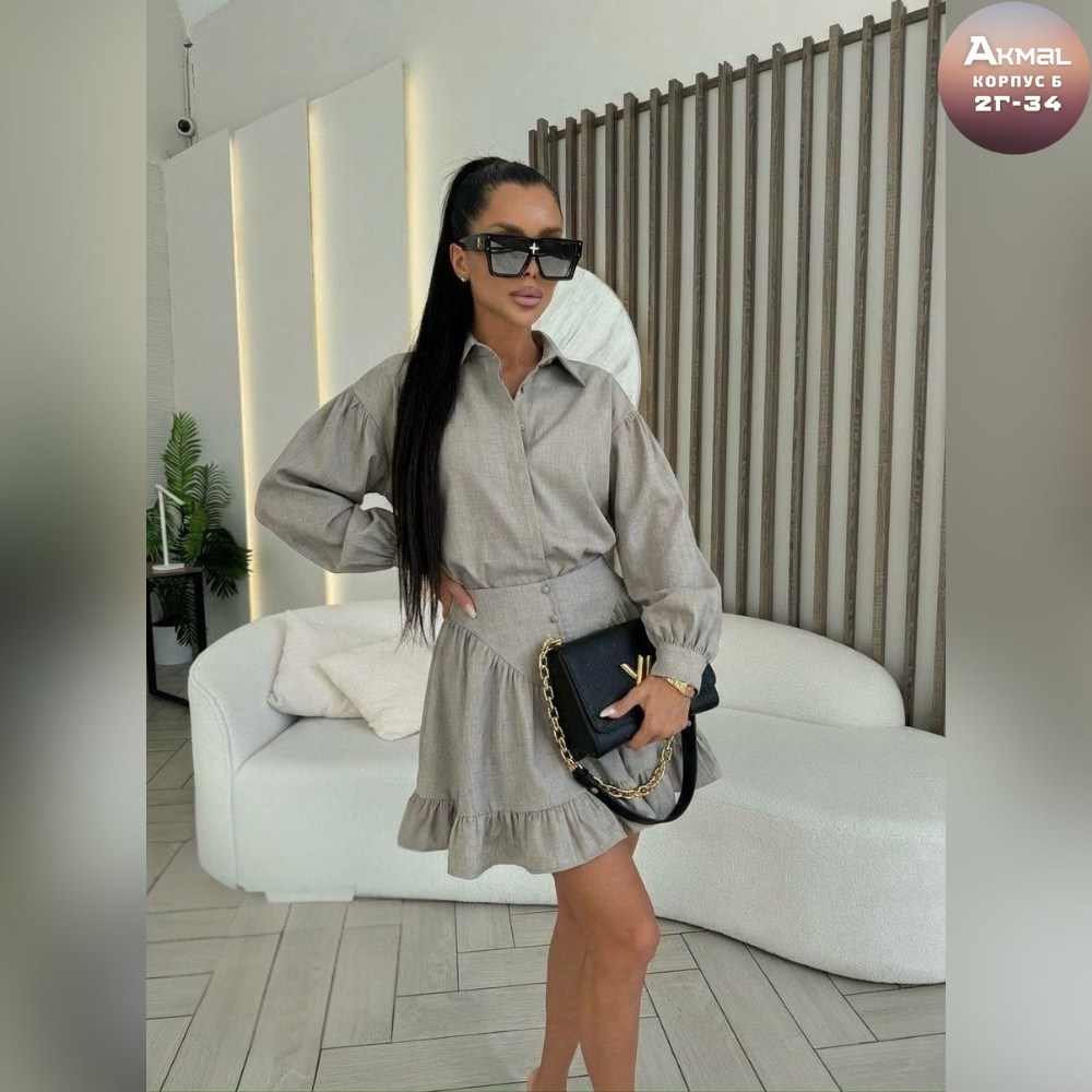 стильные костюмы,костюм с юбкой,костюм женский с юбкой,костюм рубашка и юбка in-a896t570,костюм рубашка юбка