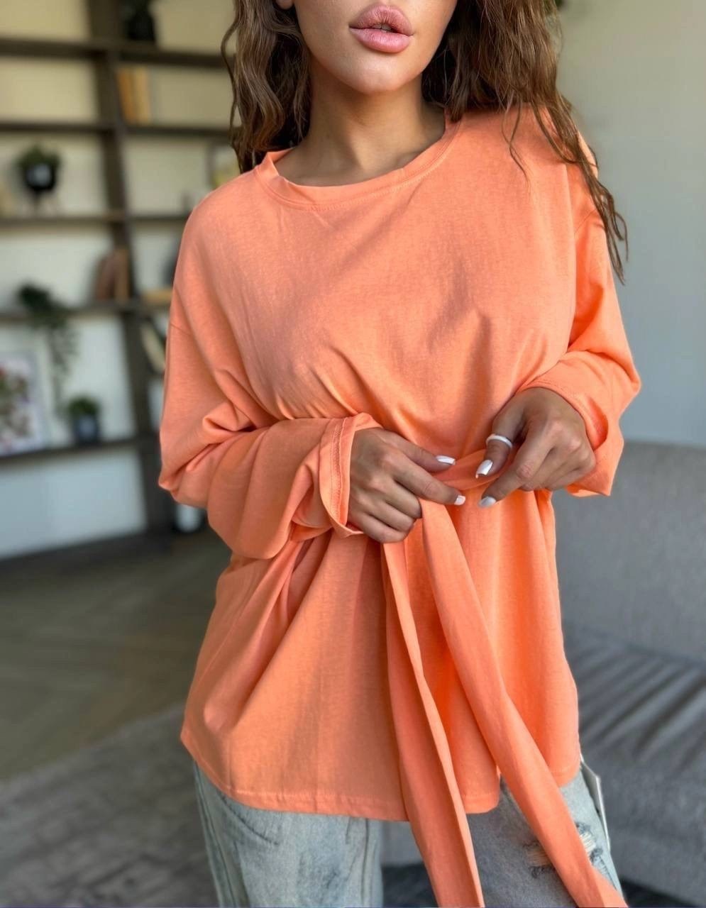 женская кофта,стильная кофта,свитшот женская,оранжевая кофта,повседневная кофта