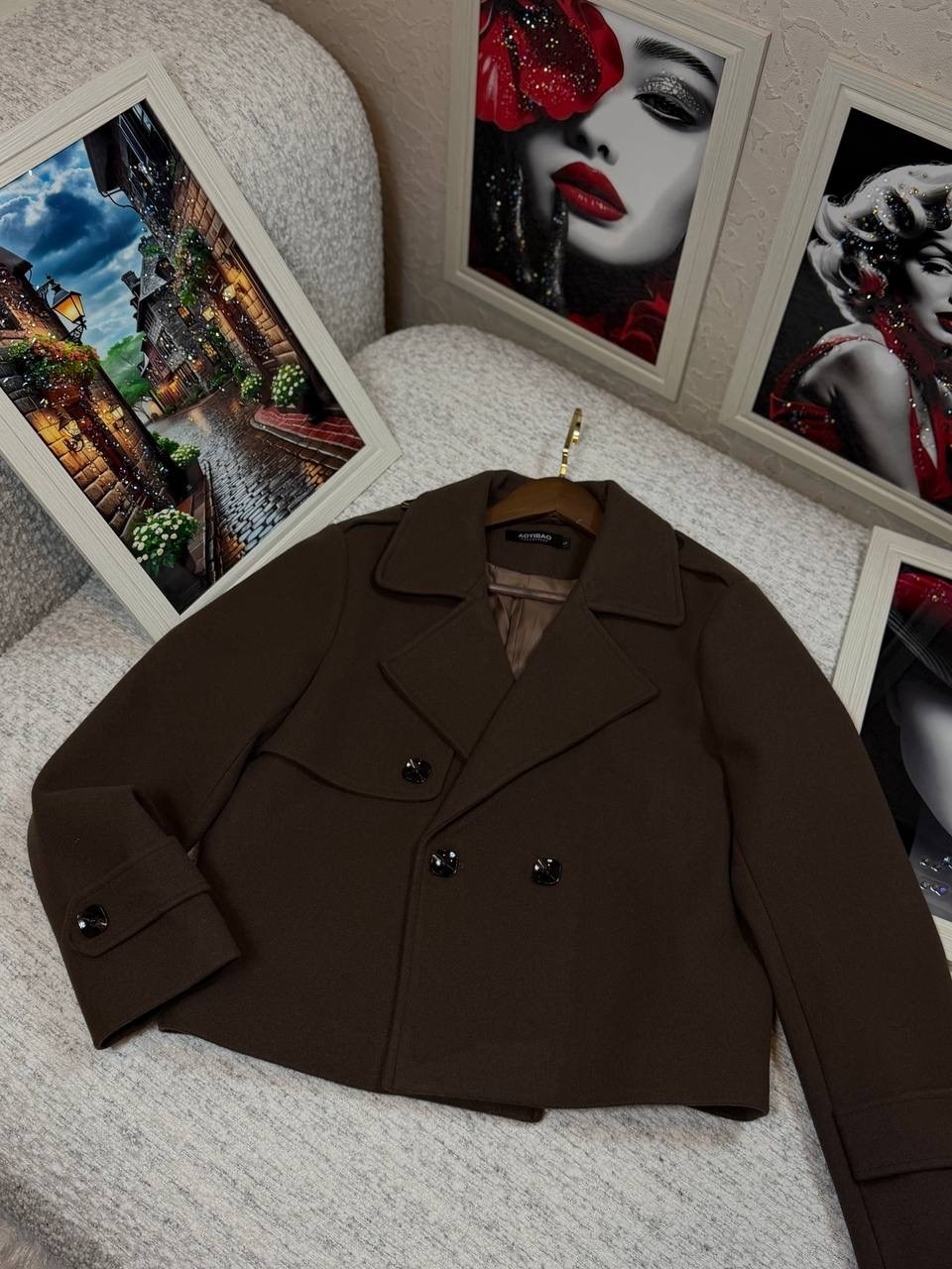 пальто модное,пальто женское,полупальто,короткие пальто,taruxy модное двубортное шерстяное пальто для офиса