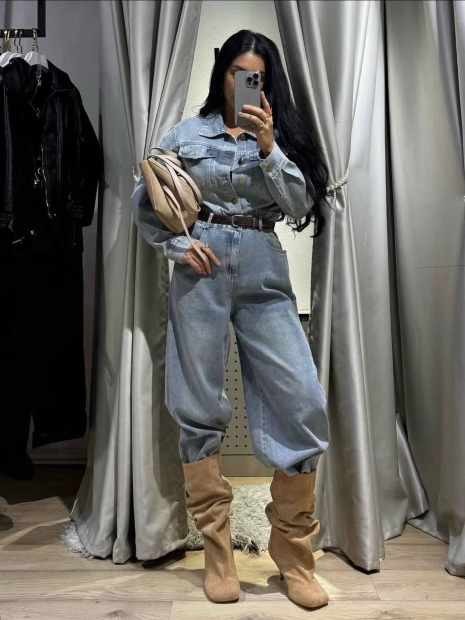 джинсовый комбинезон женский,комбинезон джинсовый женский палаццо,джинсовый комбинезон zara,комбинезон джинсовый оверсайз с брюками турция ella woman,джинсовый комбинезон