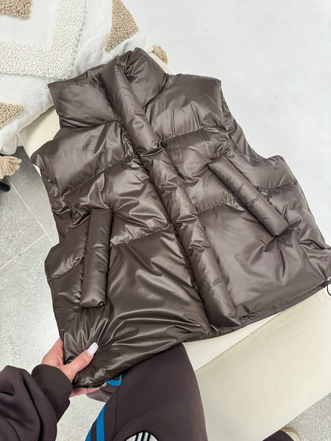 костюм женский,зимний костюм,жилет двусторонний,костюм мягкий,жилетка женская