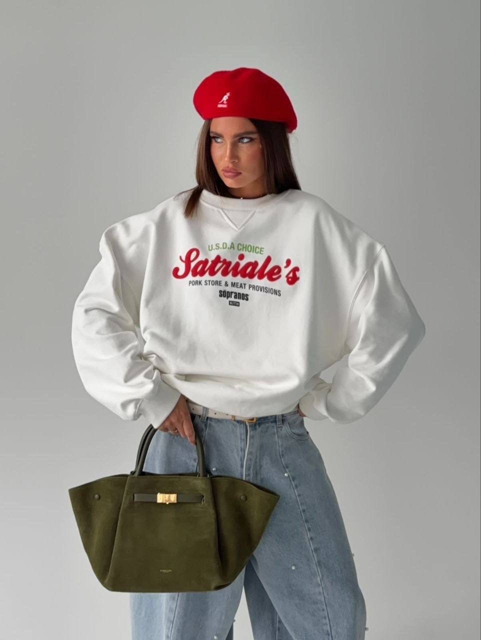 оверсайз свитшот с принтом,оверсайз свитшот женский,cвитшот оверсайз,свитшот женский,женский оверсайз свитшот miu miu красного цвета