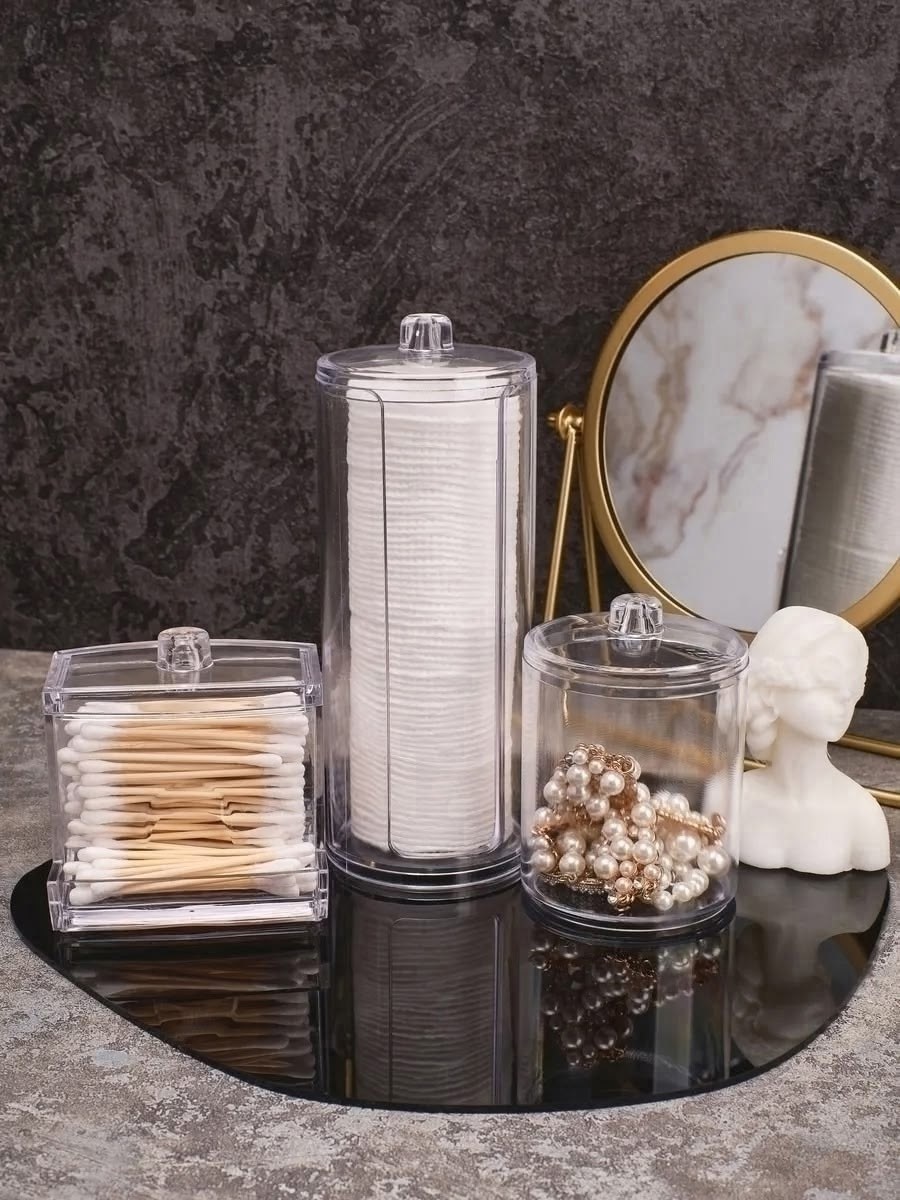 органайзер для ватных дисков и палочек набор,органайзер для ватных дисков,органайзер для ватных дисков и палочек,контейнер для ватных дисков,органайзер для xранения ватных дисков и палочек