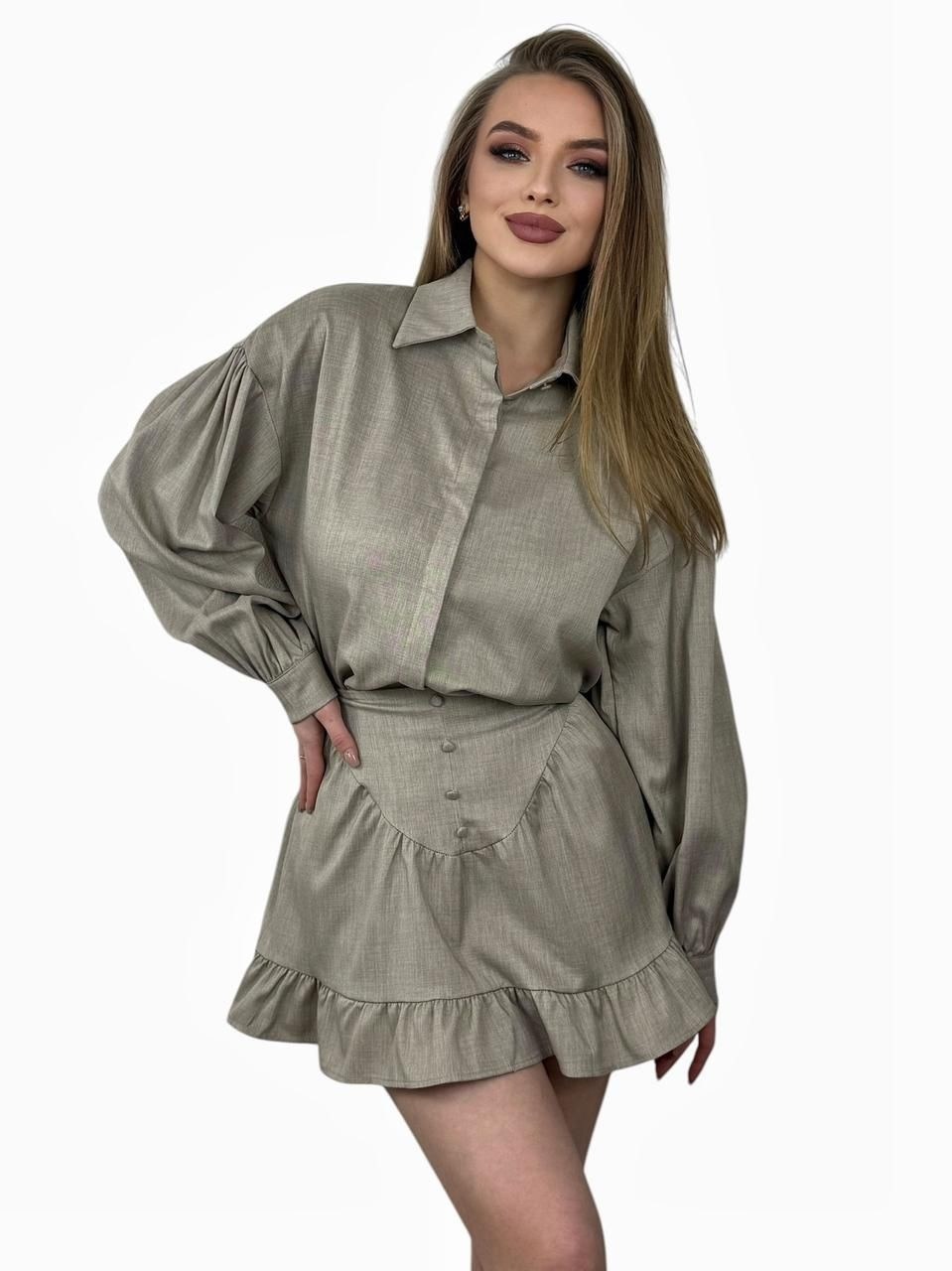 костюм юбка рубашка,костюм с юбкой,костюм женский с юбкой,женский костюм,костюм рубашка и юбка in-a896t570