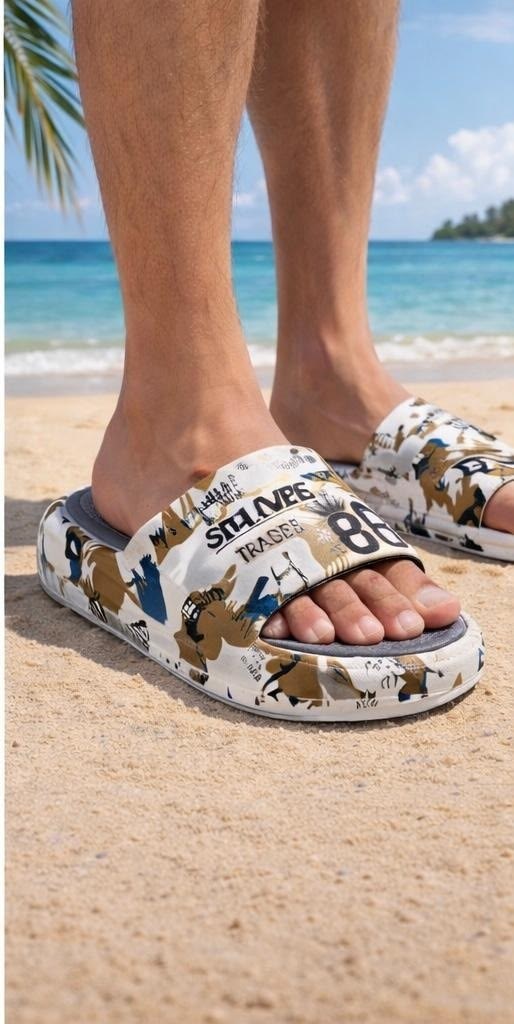 ,шлепанцы с принтом,летние тапочки,пляжная ,тапочки модные