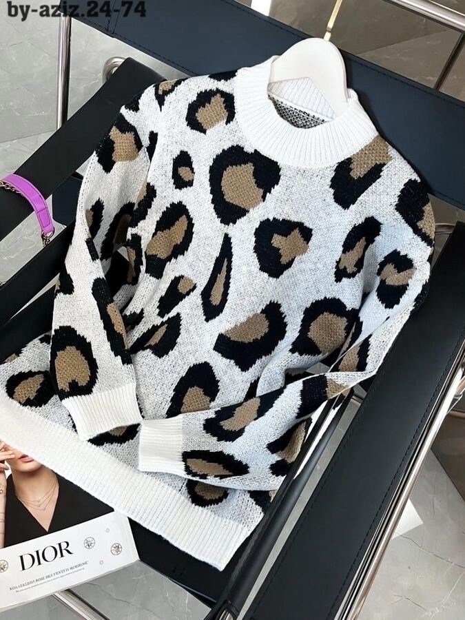 свитер с леопардовым принтом,женские свитера,свитер женский леопардовый,женский вязаный свитер с леопардовым принтом,зимний женский свитер с леопардовым принтом