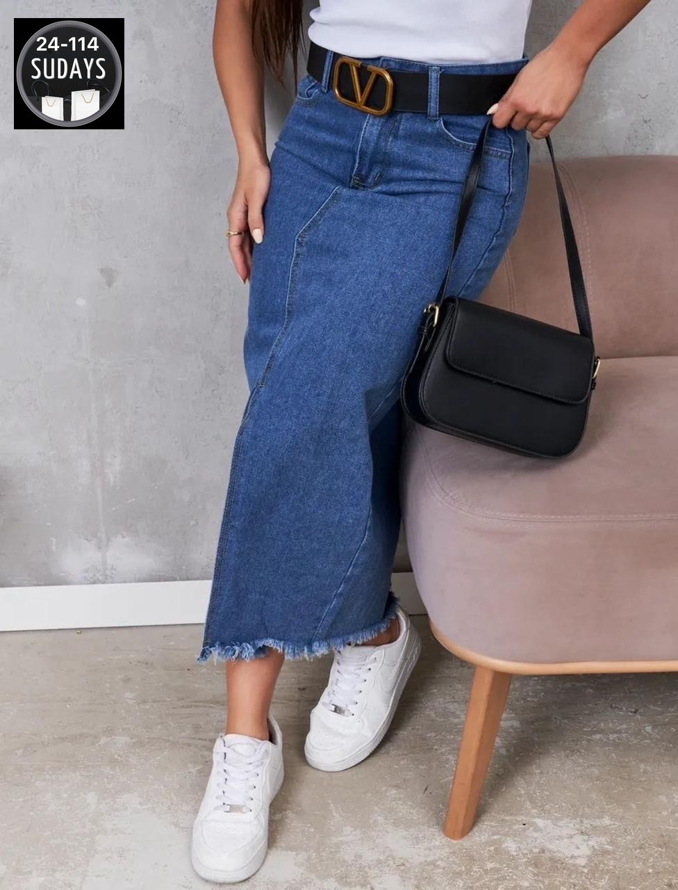 джинсовая юбка,джинсовая юбка макси,длинная джинсовая юбка,юбка джинсовая миди,юбка миди джинсовая с разрезом спереди ниже колен