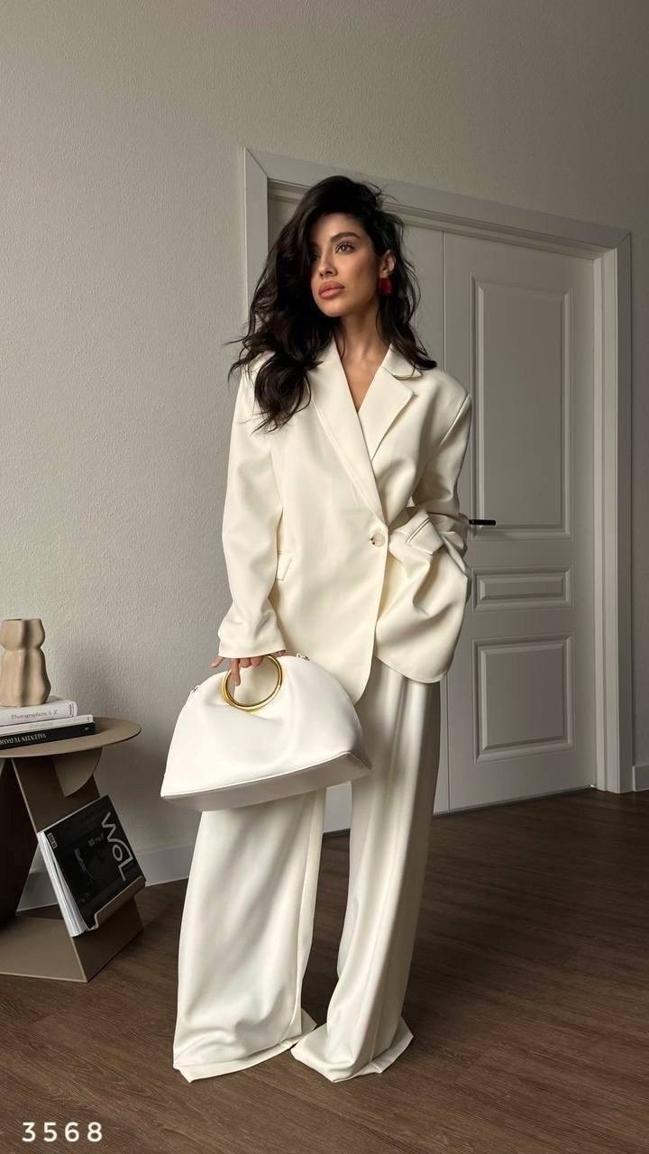 брючный костюм,брючный костюм женский,костюм с брюками палаццо,костюм желтый