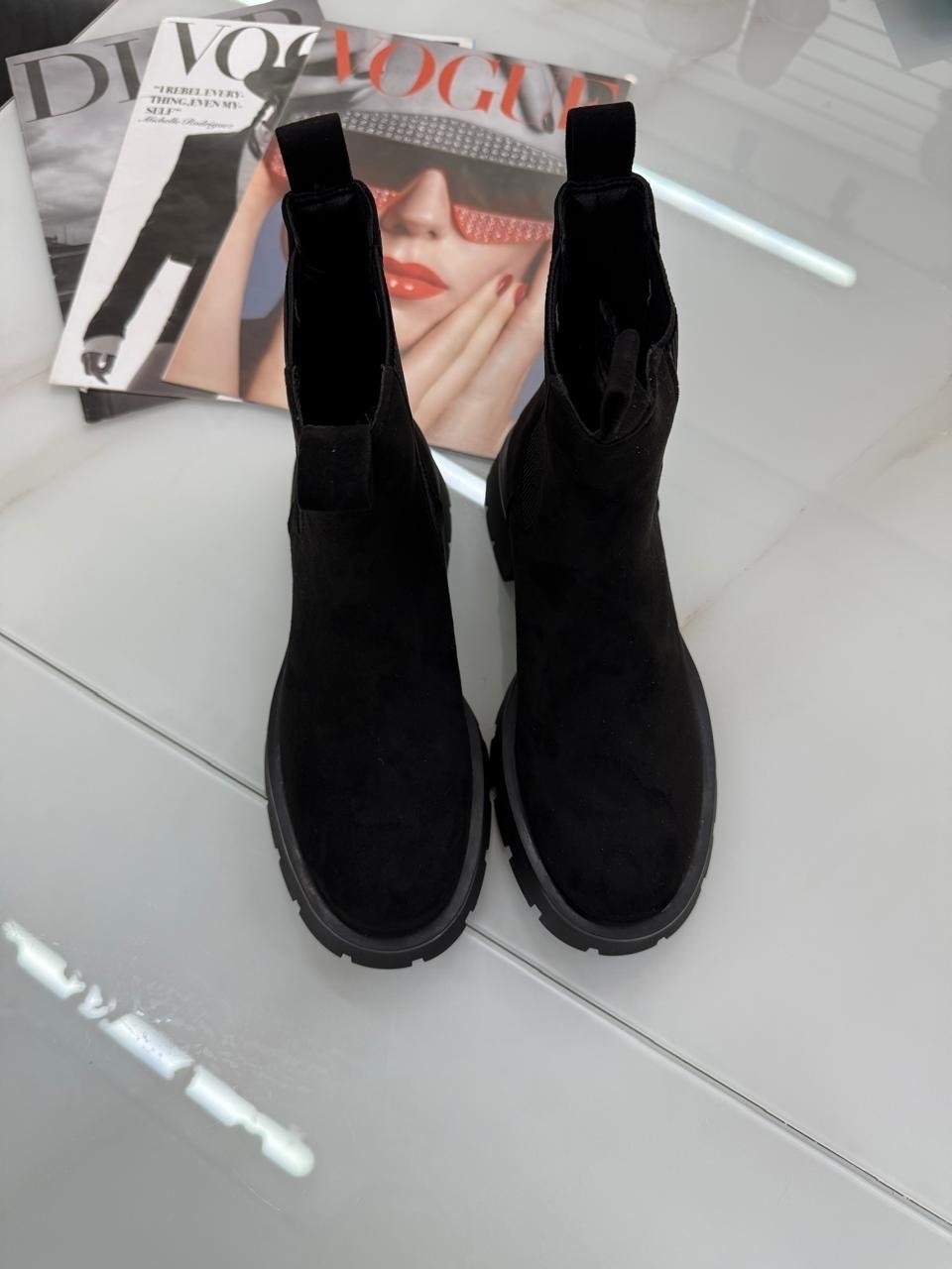 ,ботинки,черные удобные замшевые женские ботинки челси низкий ход,ботинки челси,замшевые ботинки
