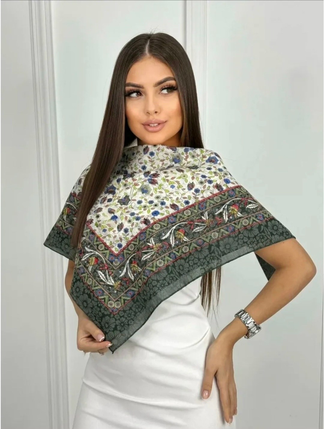 шелковый платок,платок тонкий,платок палантин,платок женский шелковый,палантин тонкий