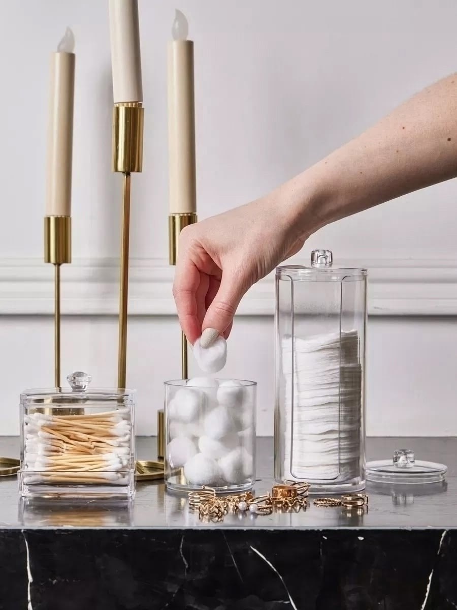 органайзер для ватных дисков и палочек набор,органайзер для ватных дисков,органайзер для ватных дисков и палочек,контейнер для ватных дисков,органайзер для xранения ватных дисков и палочек