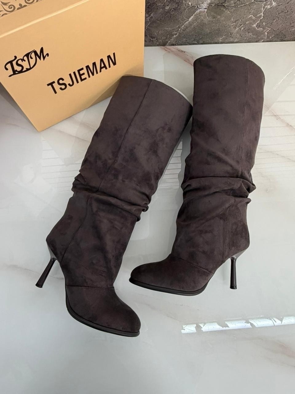 сапоги женские,замшевые сапоги,коричневые сапоги,сапоги,сапоги на каблуках