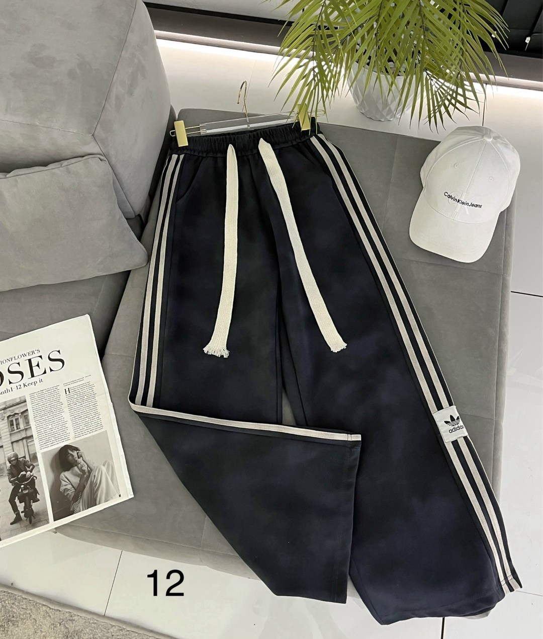 брюки широкие велюровые с высокой посадкой banvanshop,брюки штаны,повседневные брюки,штаны женские,брюки трикотажные