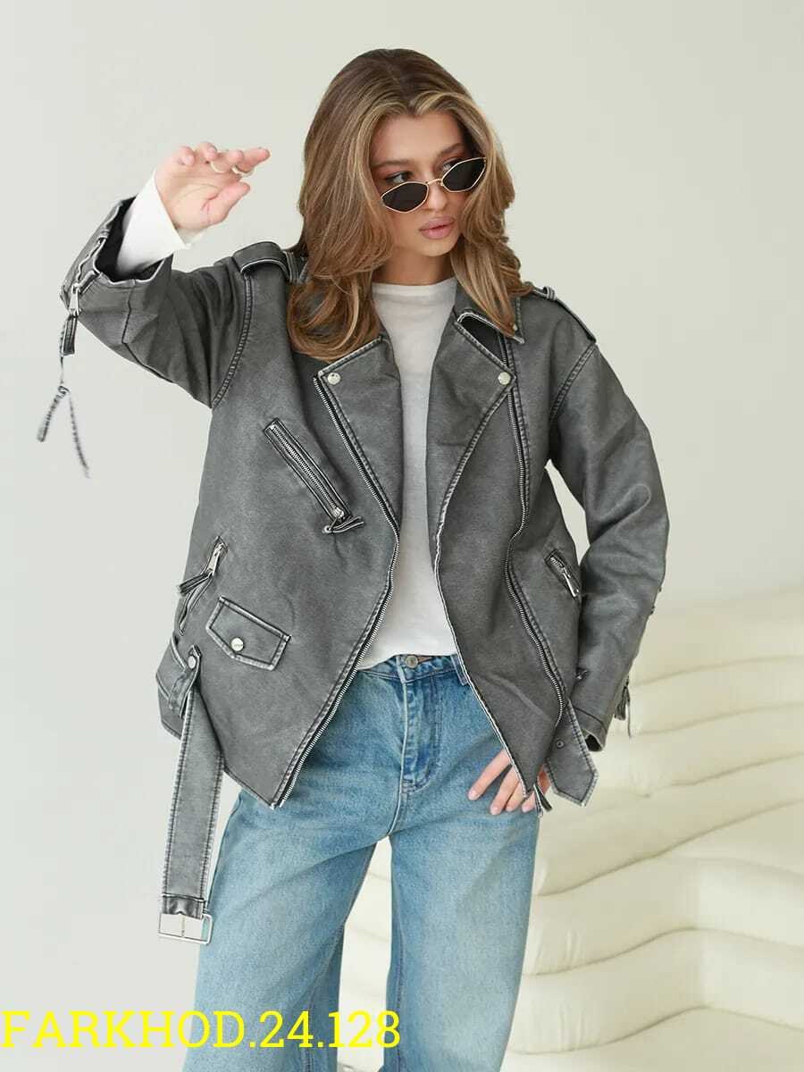 куртка косуха,кожаная куртка косуха,женская косуха,косуха серая,косуха женская куртка