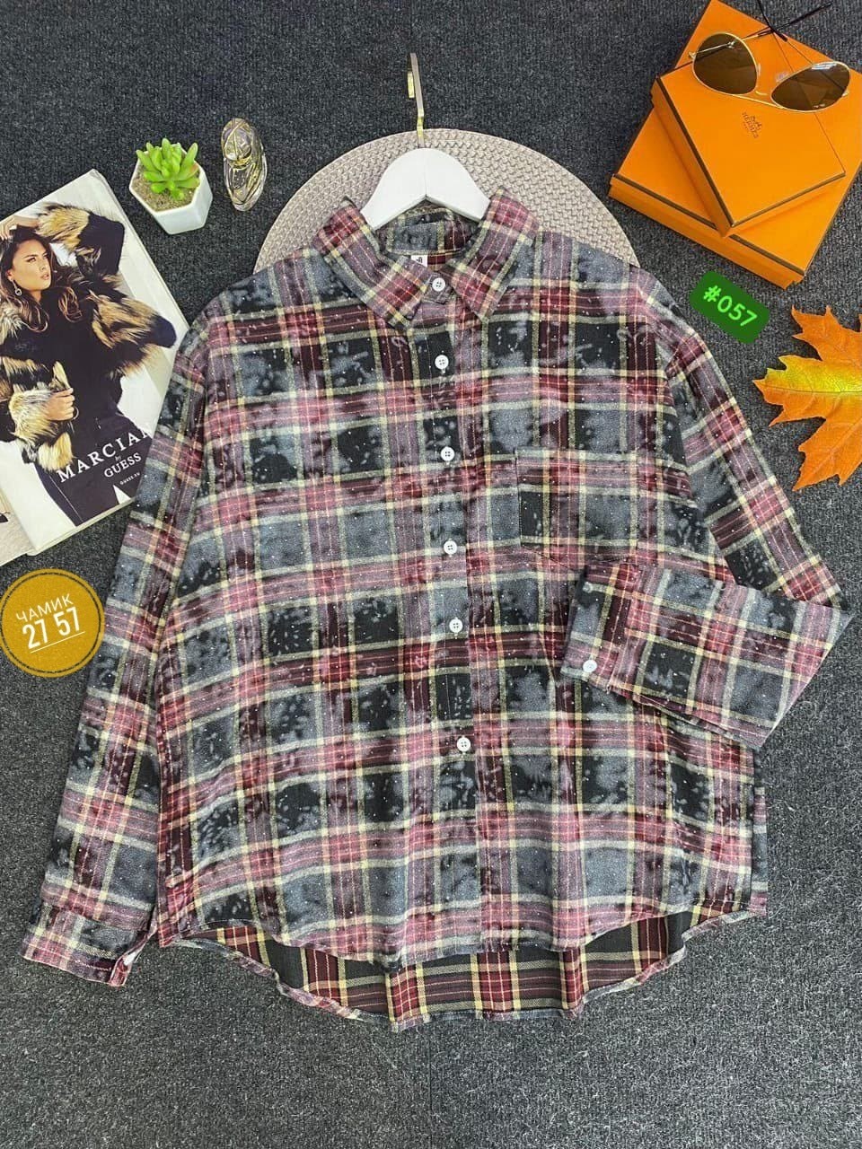 рубашка в клетку,рубашка хлопок,рубашка женская в клетку,женская рубашка,рубашка женская 7007 "клетка № 4"