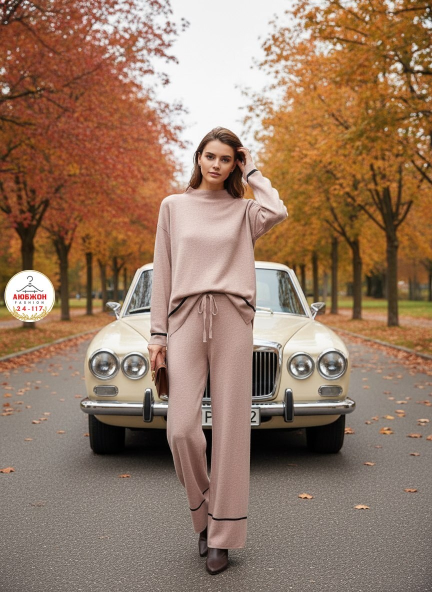 костюм кашемировый женский,костюм кашемировый с широкими брюками,кашемировый костюм с брюками прямого кроя,костюм из кашемира женский с брюками,трикотажный костюм женский
