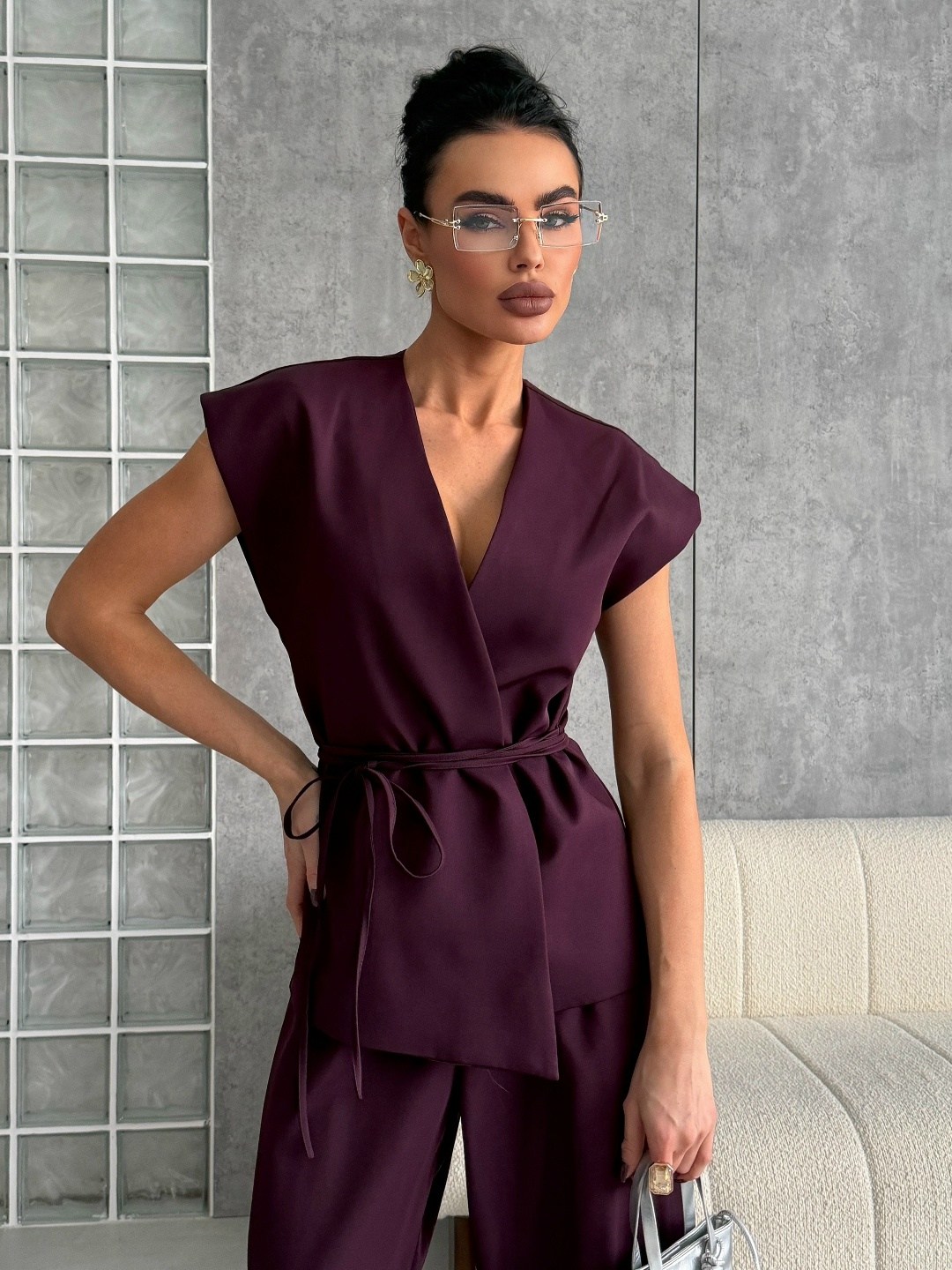 костюм брючный с жилетом gunuelle,брючный костюм женский,женский костюм,костюм,брючной костюм