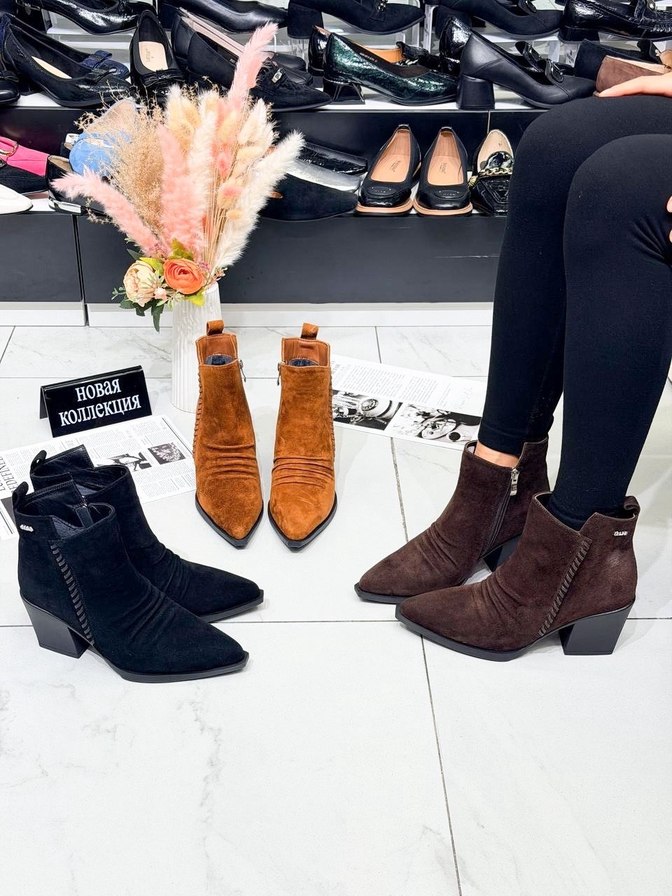 ,женские ботильоны,ботинки казаки tucino 3326 36 рыжие замша,замшевые ботильоны,ботильоны