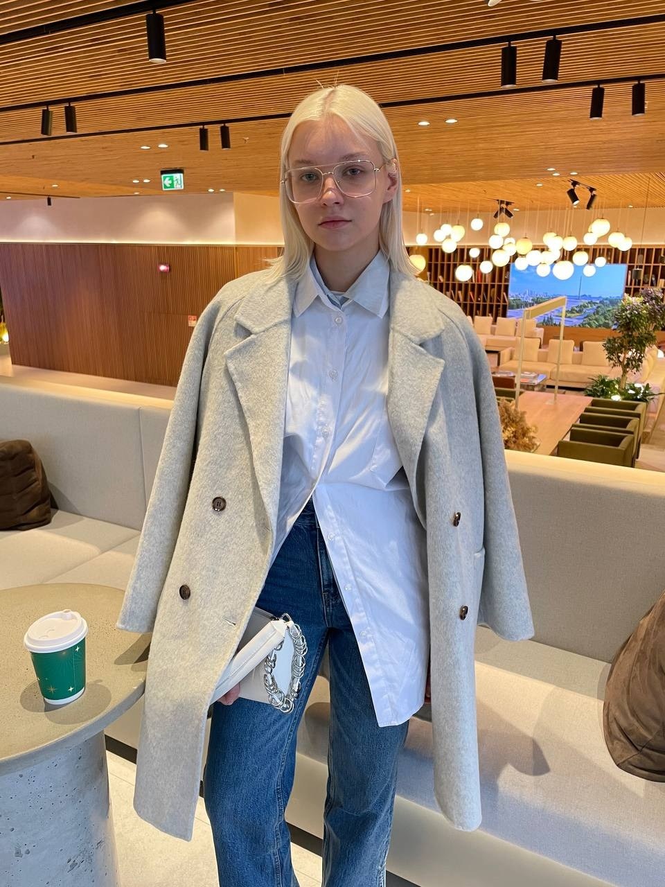 пальто оверсайз,серое пальто,женское пальто,пальто,шерстяное пальто