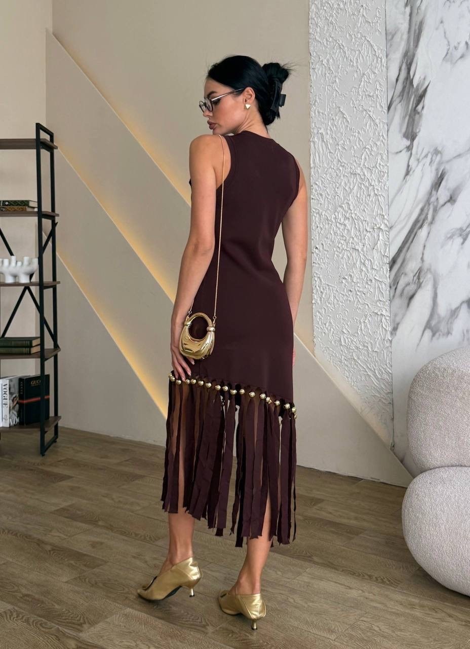 платье с бахромой,черное платье с бахромой,модное черное платье с бахромой,вечернее платье с бахромой,черное платье с бахрамой