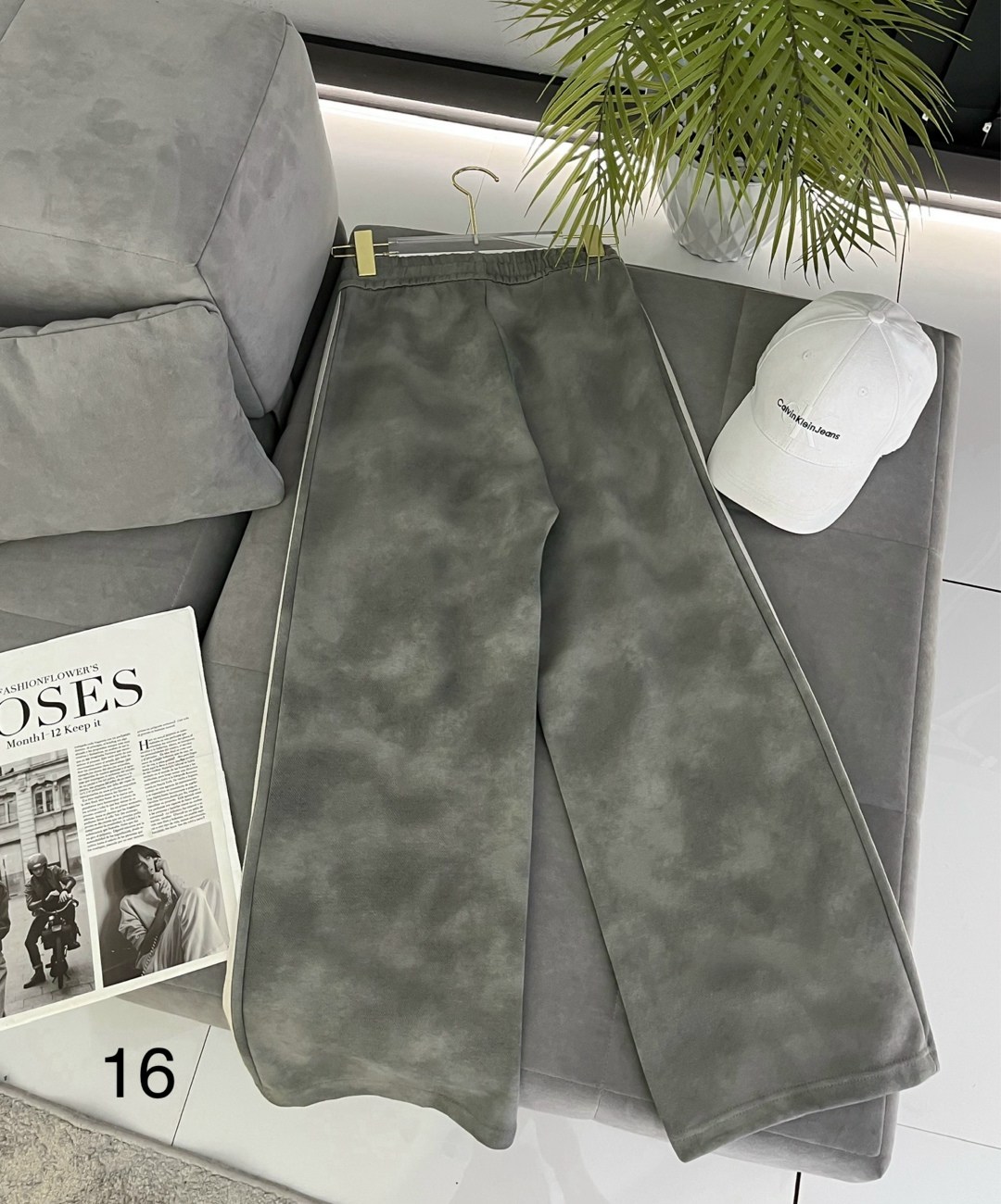 брюки широкие велюровые с высокой посадкой banvanshop,брюки штаны,повседневные брюки,штаны женские,брюки трикотажные