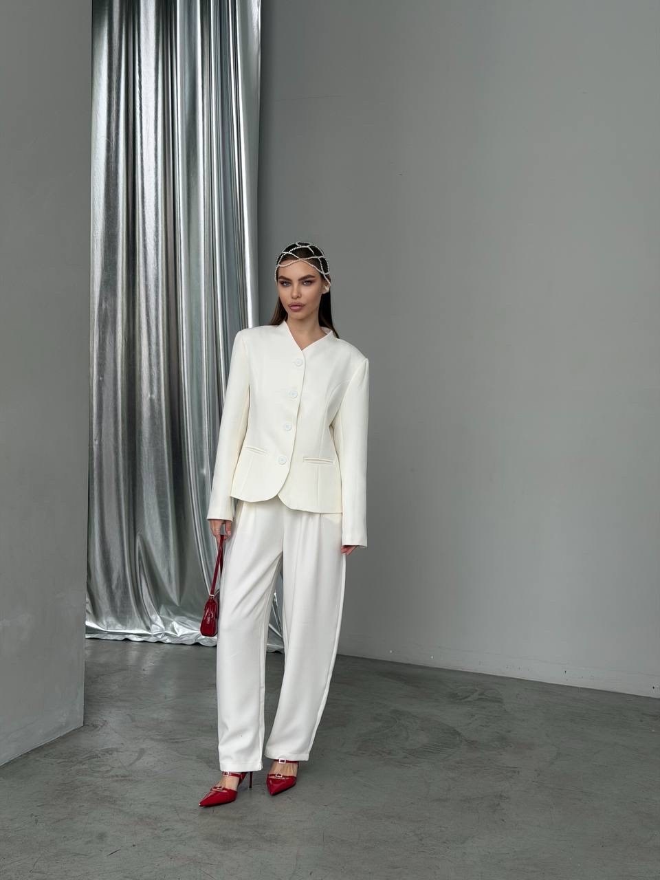 жакет helen birch j017 молочный,костюм брючный 1993 белый dilanavip,белый брючный костюм,брючный костюм,брючный костюм pirs 5026 белый