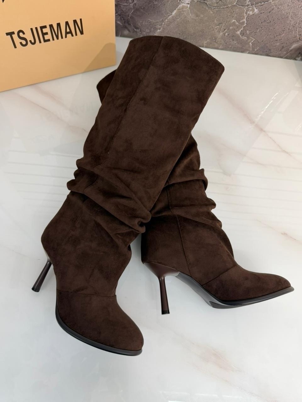 сапоги женские,замшевые сапоги,коричневые сапоги,сапоги,сапоги на каблуках