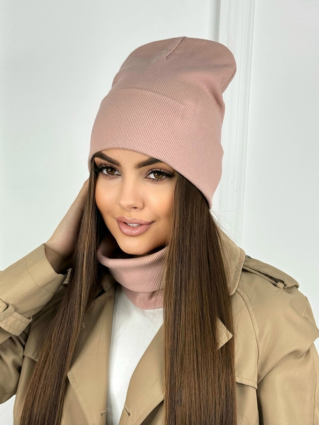 весенняя шапка бини,комплект шапки,женский комплект шапка,шапка для женщин,шапка и снуд комплект