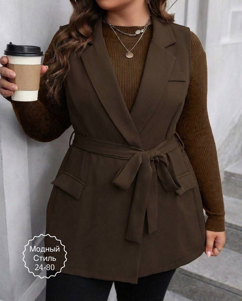 женские жилеты,жилетка женская,жилет с поясом,жилет удлиненный,жилет