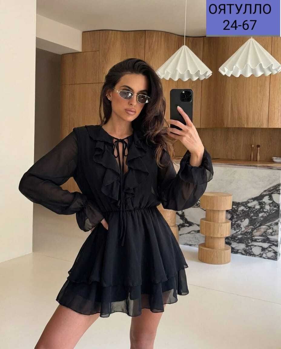 платье,женское платье,платье шифон,шифоновое платье,платье с рюшами