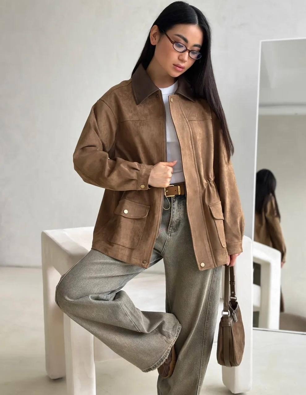 куртка из замши,куртка замшевая женская,куртка рабочего тренд замшевая tinaria 313880037,замшевая куртка,куртка из экозамши