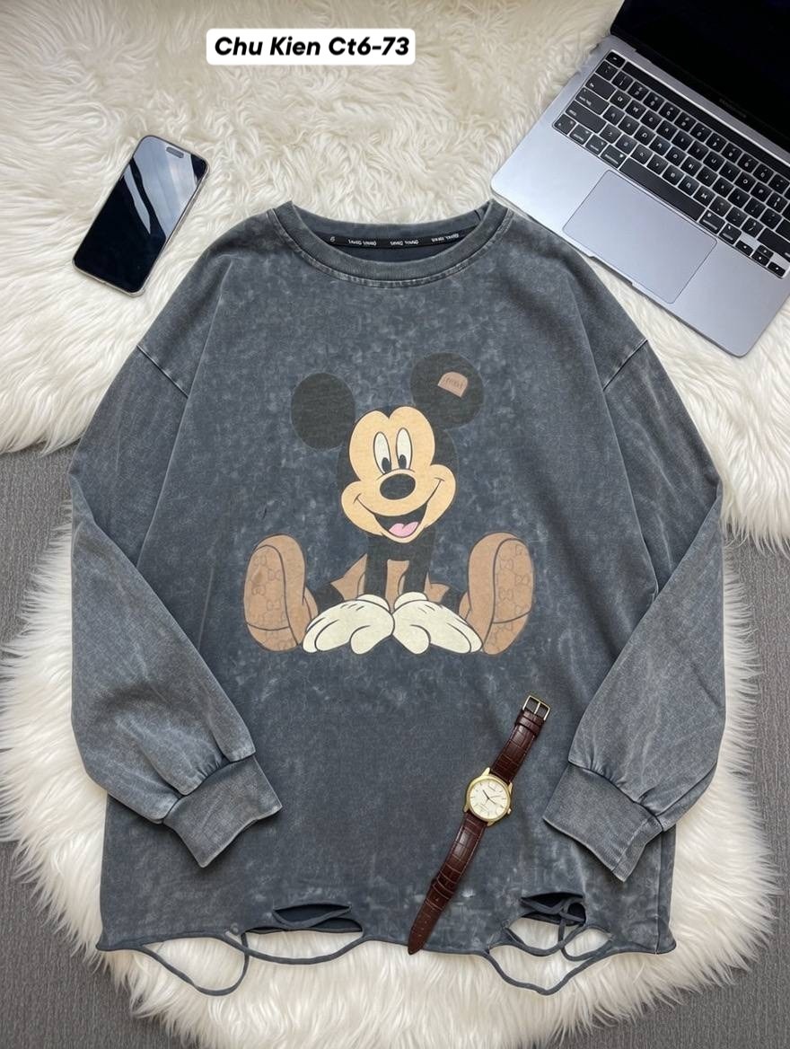 свитшот женская,толстовка кофта,свитшот толстовка оверсайз микки маус со стразами,женская кофта,свитшот