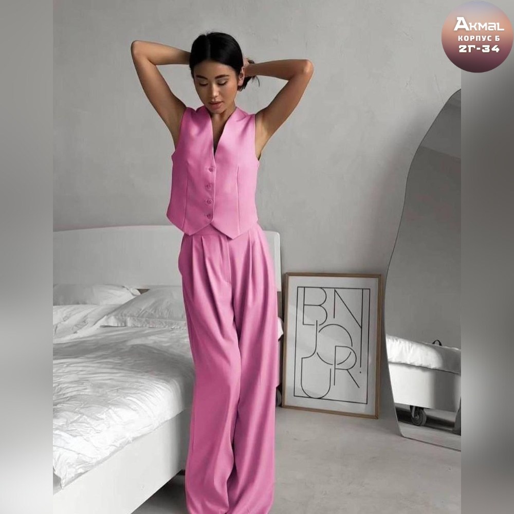 женский костюм с брюками и жилеткой,брючный костюм 48-60,брючный костюм жилет и брюки,костюм брючный женский арт. 10406267,женский брючный костюм двойка