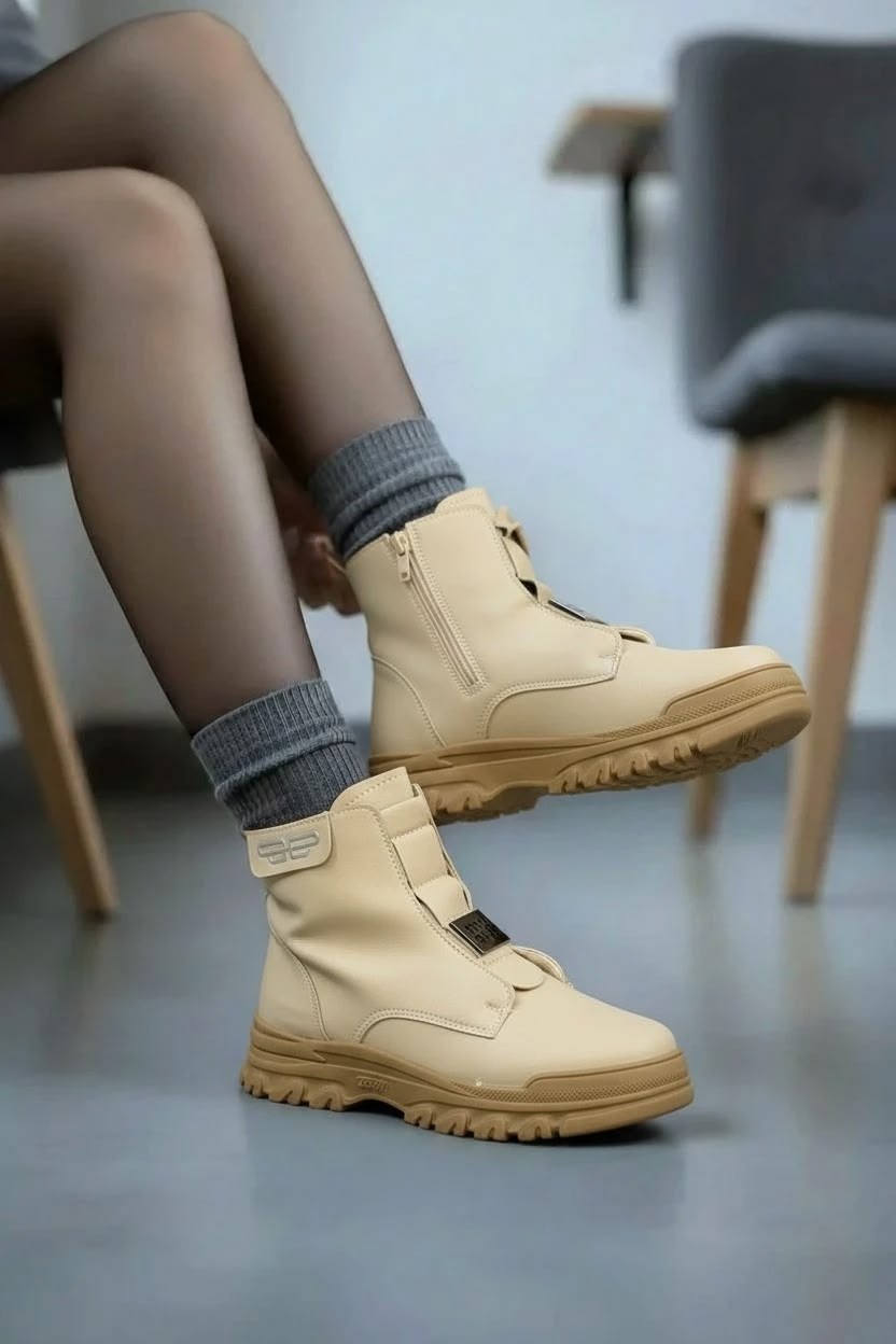 ,женские ботинки,женская ,модные полусапожки,ботинки бежевые