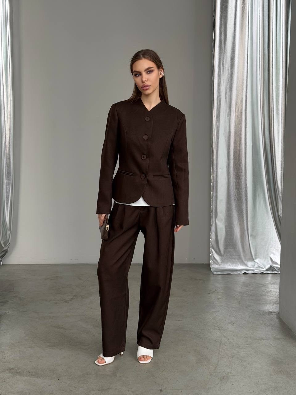 жакет для офиса,жакет,женские жакеты,пиджак жакет,коричневый пиджак