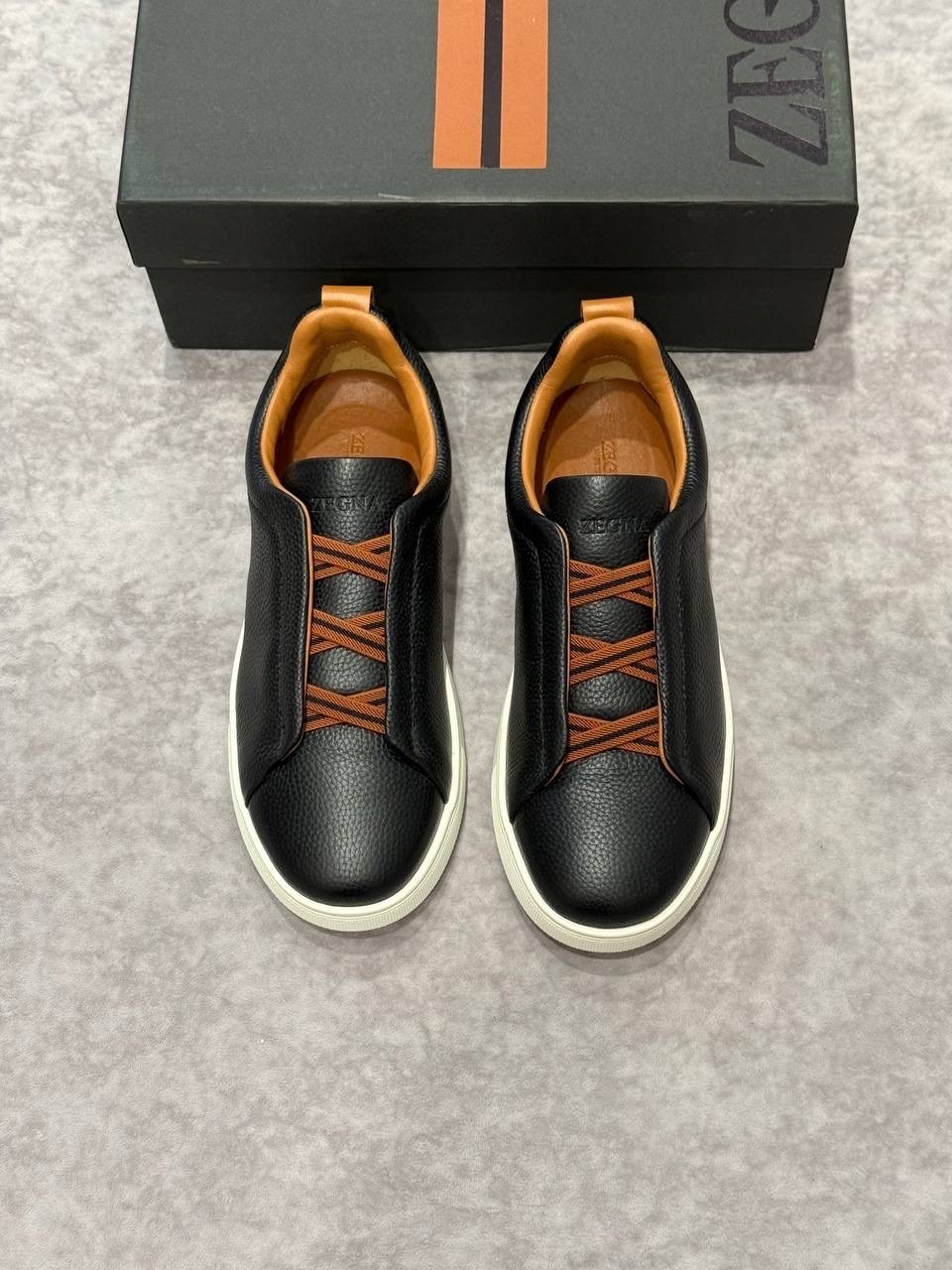 кроссовки zegna,,кроссовки ermenegildo zegna,кожаные мужские кеды,zegna кеды