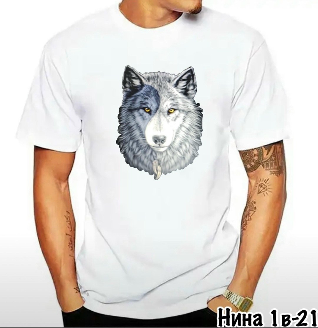 футболки крутые,футболка с волком,футболки женские мужские,майка с волком,футболка с принтом волк