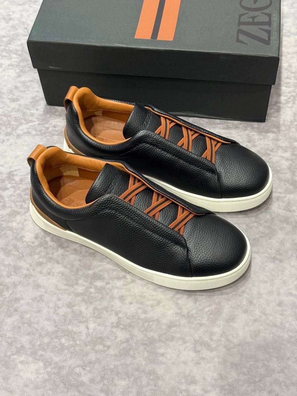 кроссовки zegna,,кроссовки ermenegildo zegna,кожаные мужские кеды,zegna кеды