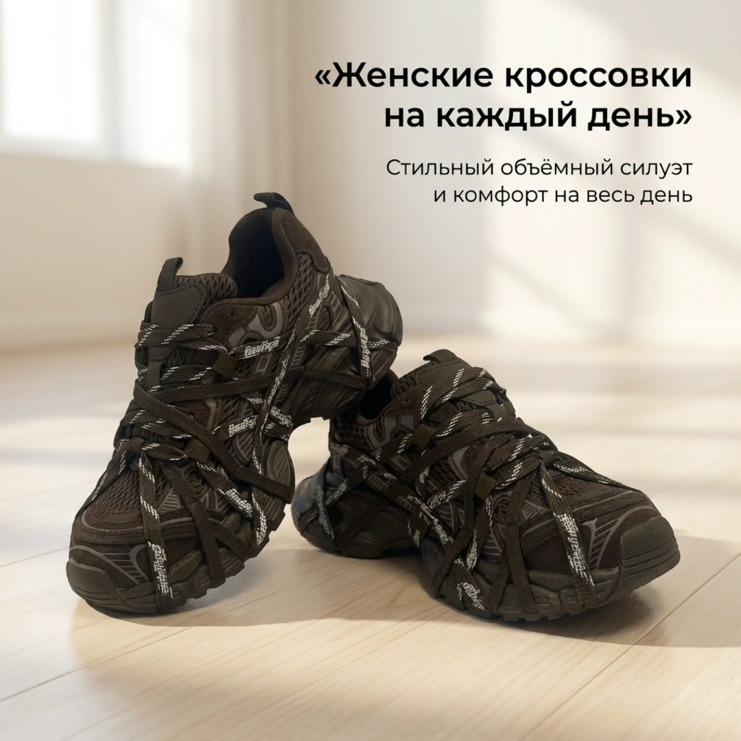 ,женские кроссовки,повседневные кроссовки,массивные кроссовки,черные кроссовки из текстиля от balenciaga