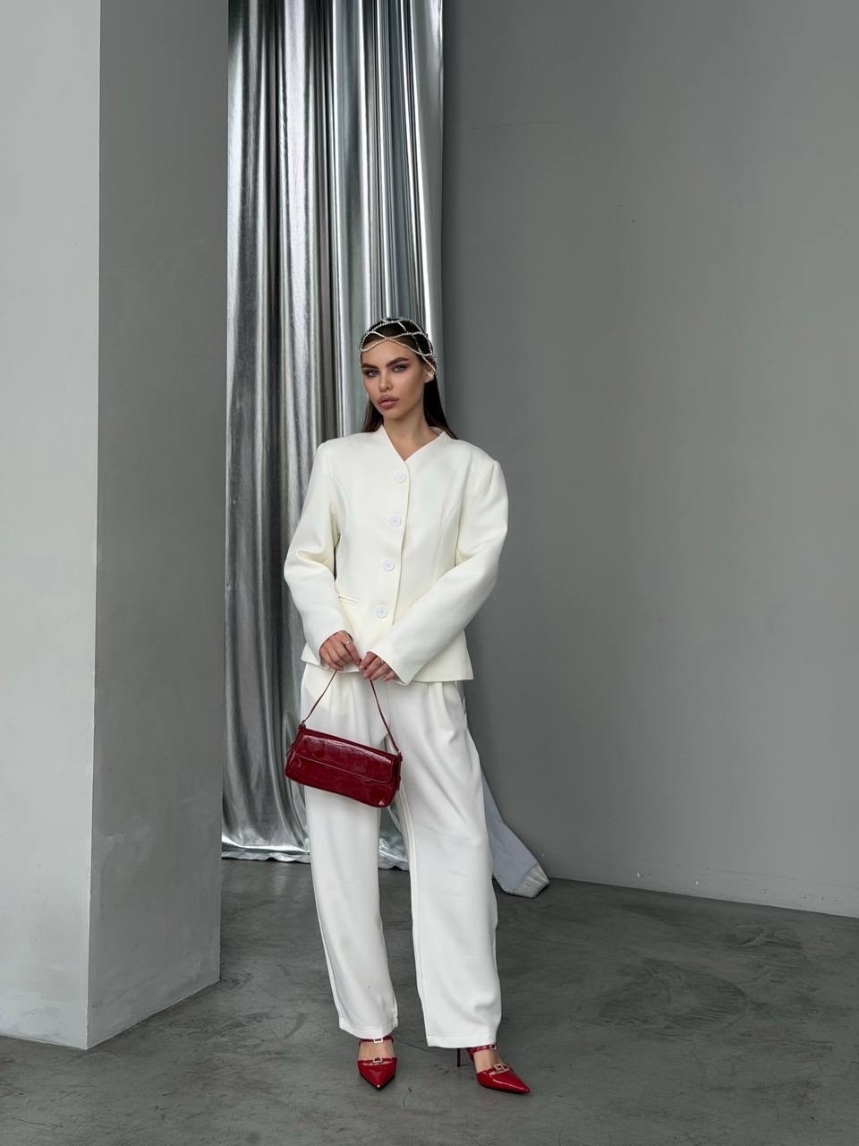 жакет helen birch j017 молочный,костюм брючный 1993 белый dilanavip,белый брючный костюм,брючный костюм,брючный костюм pirs 5026 белый