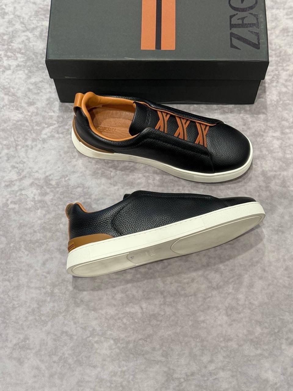 кроссовки zegna,,кроссовки ermenegildo zegna,кожаные мужские кеды,zegna кеды