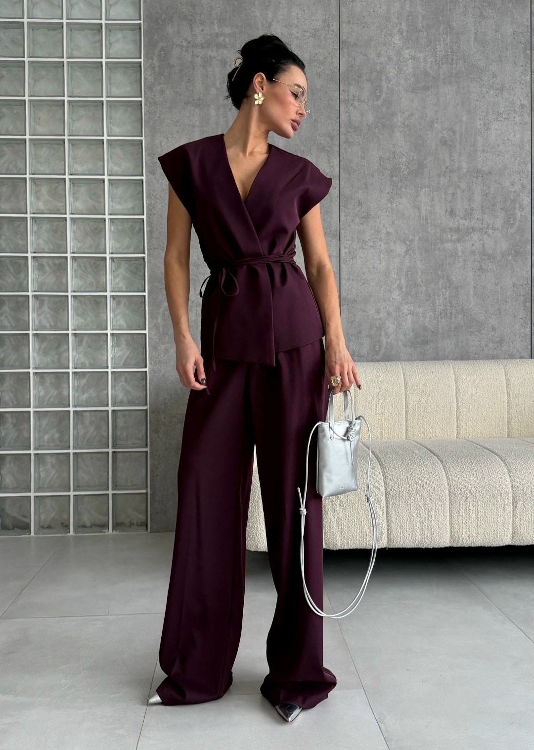 костюм брючный с жилетом gunuelle,брючный костюм женский,женский костюм,костюм,брючной костюм