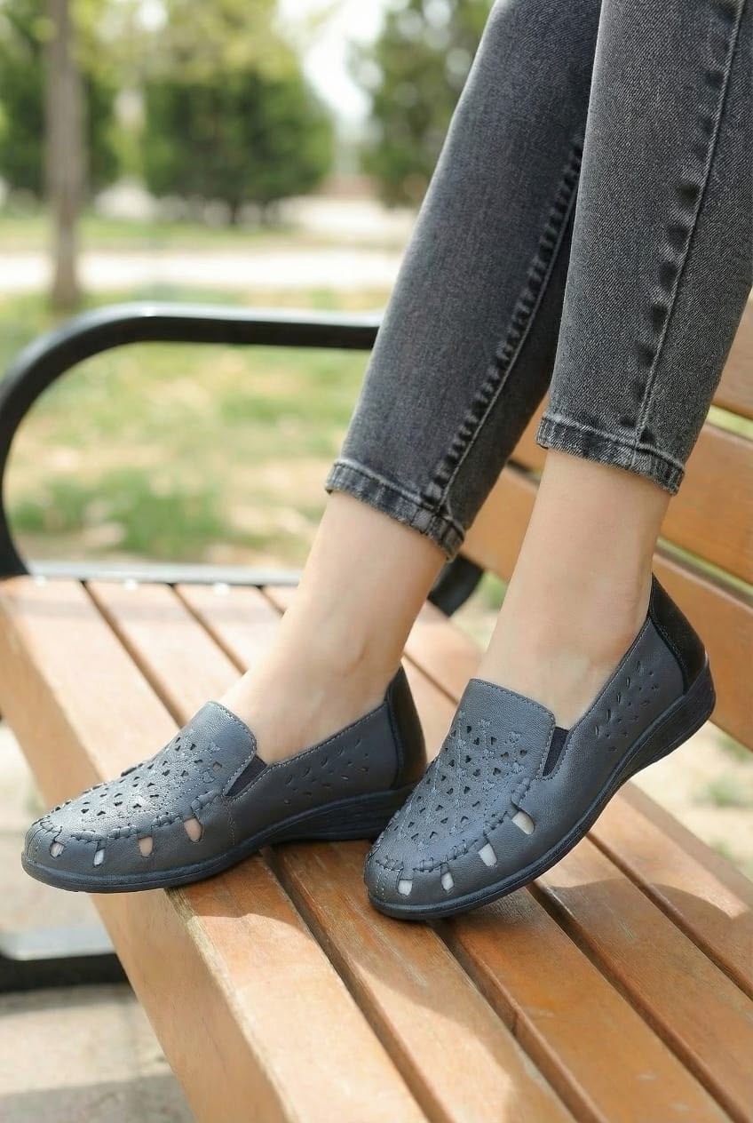 , женская,туфли женские летние,лоферы с перфорацией женские,туфли на плоской подошве