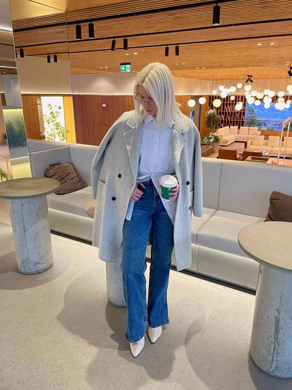 пальто оверсайз,серое пальто,женское пальто,пальто,шерстяное пальто