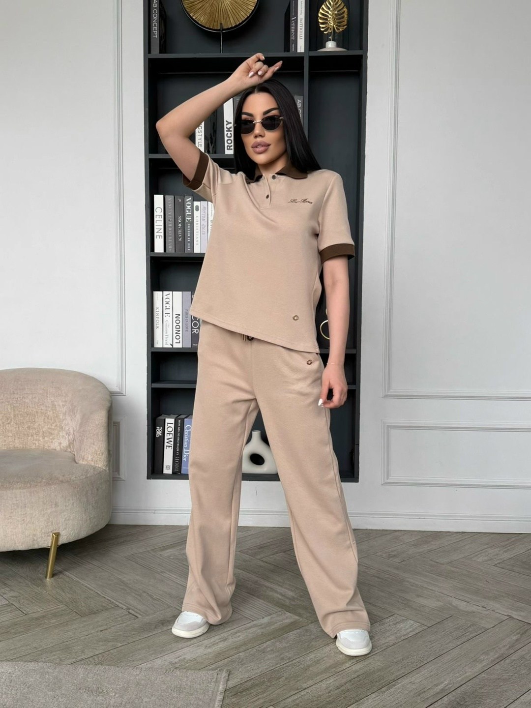 стильные костюмы,трикотажные костюмы,костюм с брюками,костюм бежевый,женские костюмы