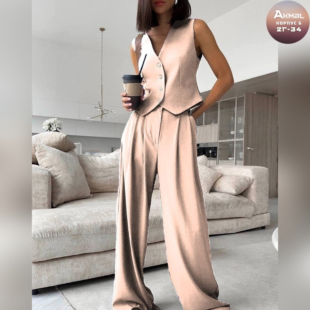 женский костюм с брюками и жилеткой,брючный костюм 48-60,брючный костюм жилет и брюки,костюм брючный женский арт. 10406267,женский брючный костюм двойка