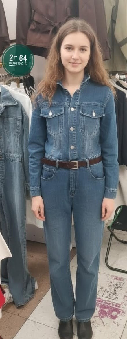 комбинезон джинс f412-14152 middle blue,комбинезон джинсовый,комбинезон женский джинсовый,женский комбинезон,комбинезон