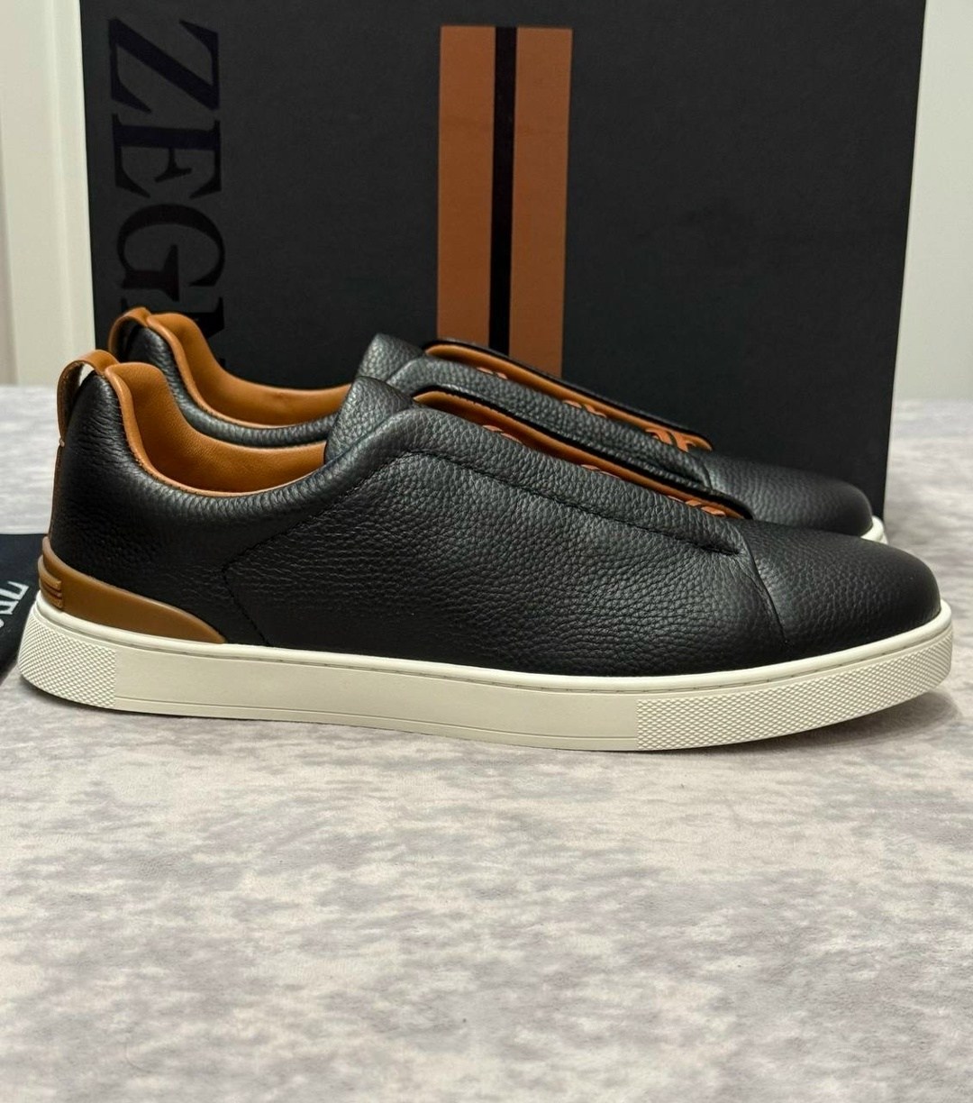 кроссовки zegna,,кроссовки ermenegildo zegna,кожаные мужские кеды,zegna кеды